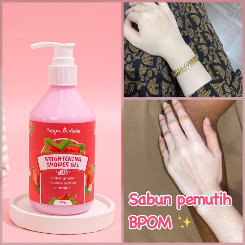 BRIGHTENING SHOWER GEL (SABUN PEMUTIH BADAN ) / SABUN VIRAL / SABUN PEMUTIH