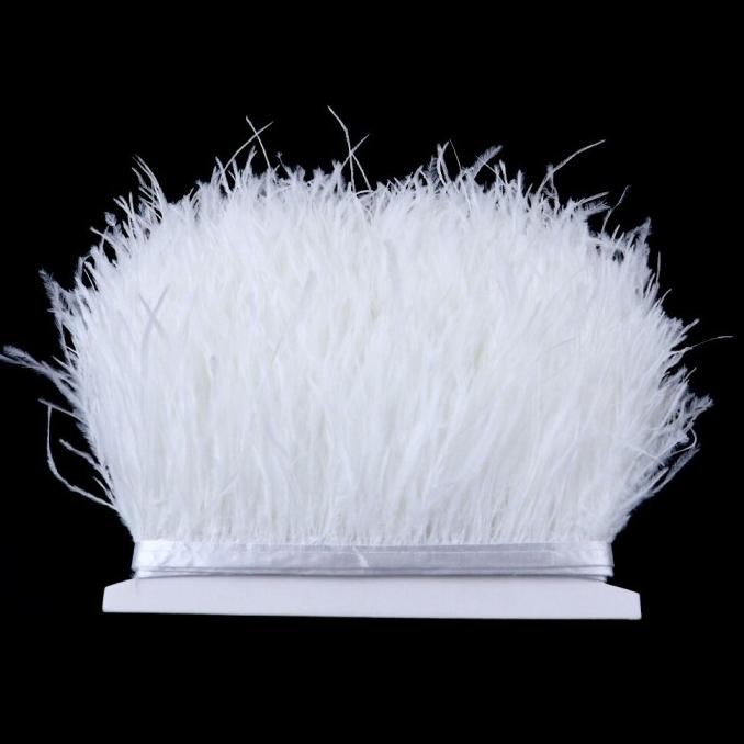 1 Meter Bulu Ostrich Bulu Ostrich Feather Pendek Ostrich Fur Peryard Dijamin Puas