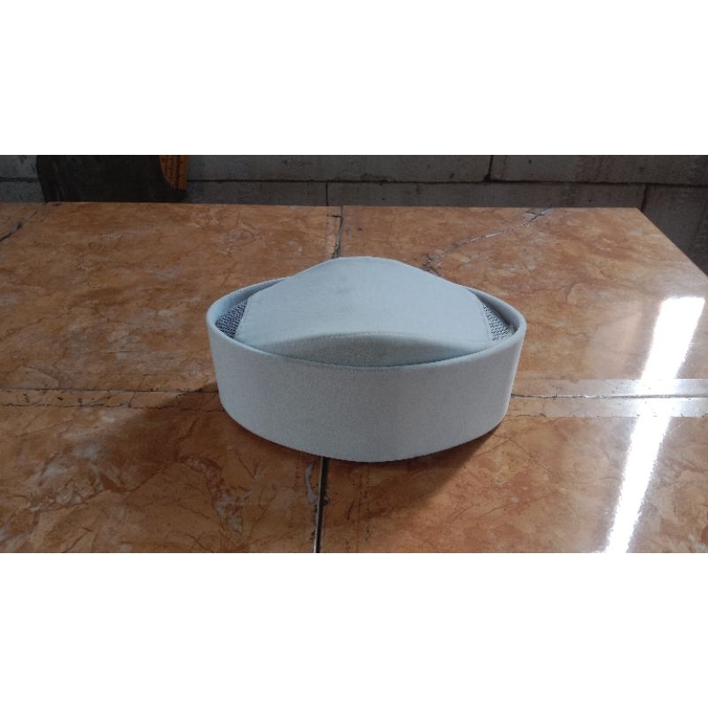 PECI KOPIAH SUSUN AC PUTIH PRIA MUSLIM