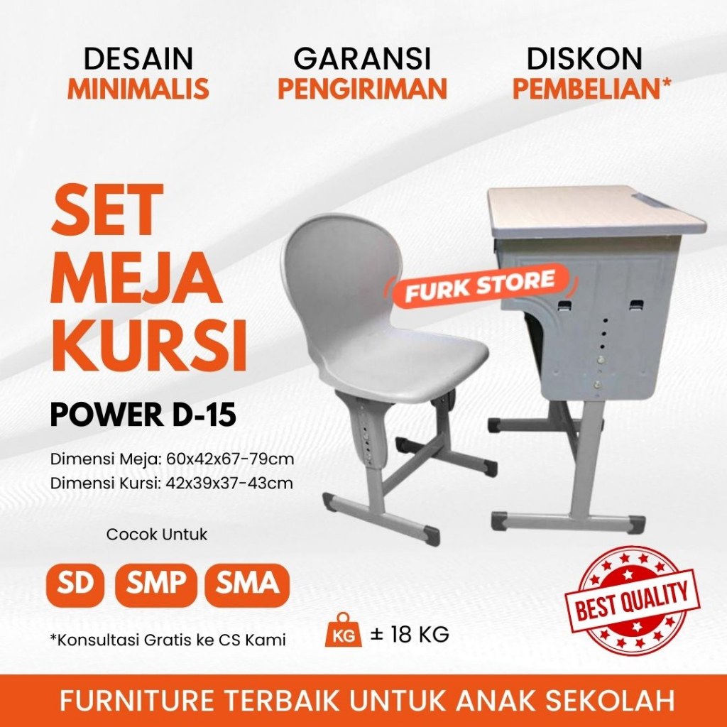 D15 Meja Sekolah, Kursi Kuliah, Meja Belajar Sekolah