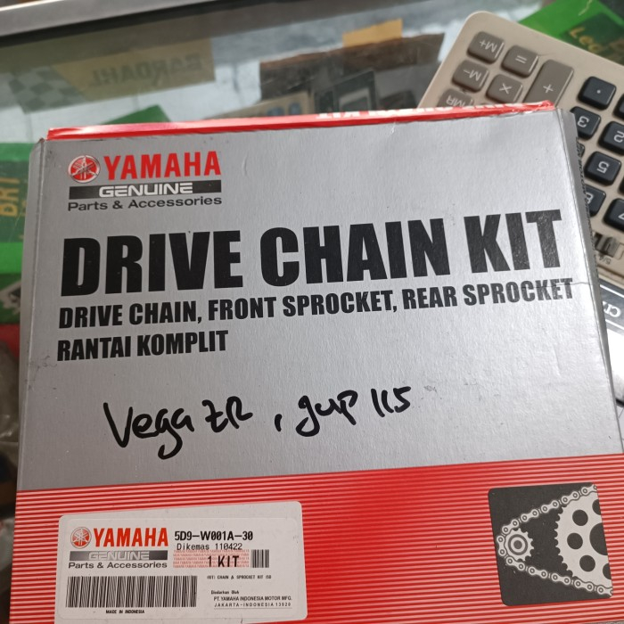ger set/chain kit yamaha vega ZR, jupiter z 115 original yamaha 100%