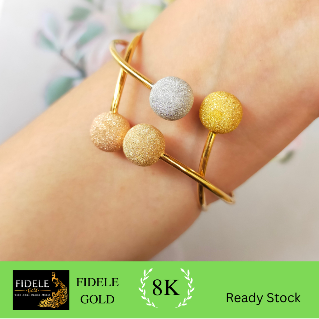 Gelang emas diamond look bola tinju UBS X4