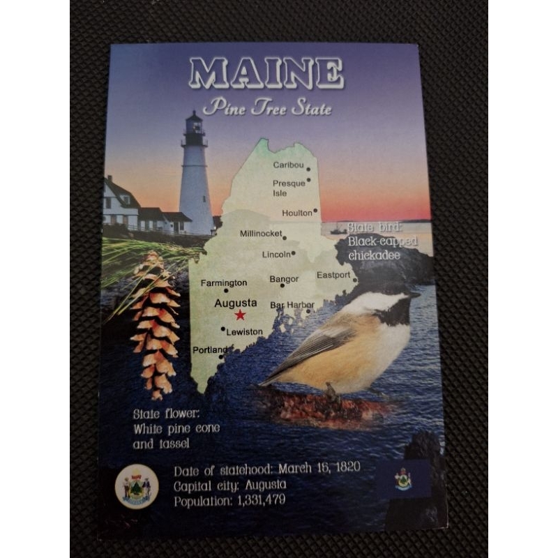 

kartu pos peta amerika/american map postcard