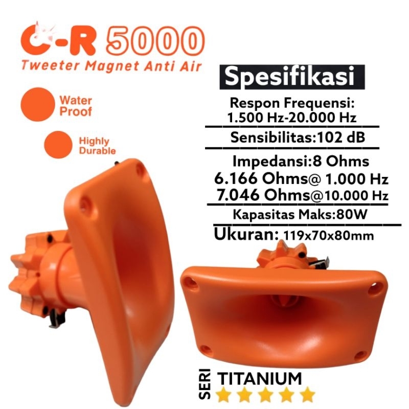 tweter oren tweter orange anti air OR-5000 tweter walet
