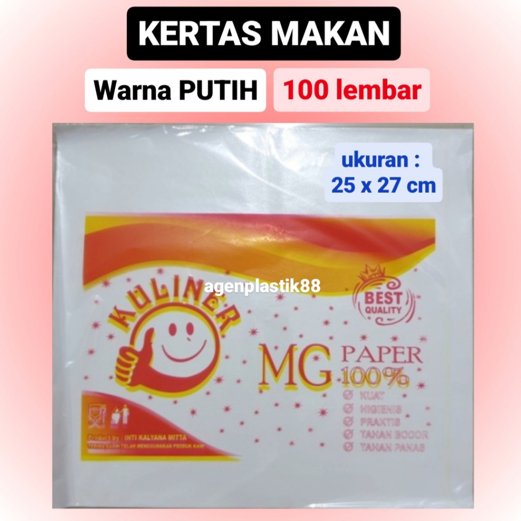 Kertas Nasi Putih Bungkus Makanan – Food Grade | Untuk Ayam, Burger, Kebab