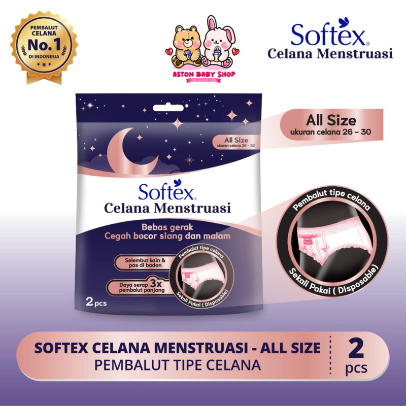 Softex Celana Menstruasi isi 2 pcs Pembalut Celana Softex
