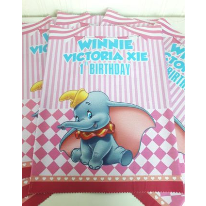 giant snack medium dumbo / snack bag custom dumbo / snack pouch dumbo