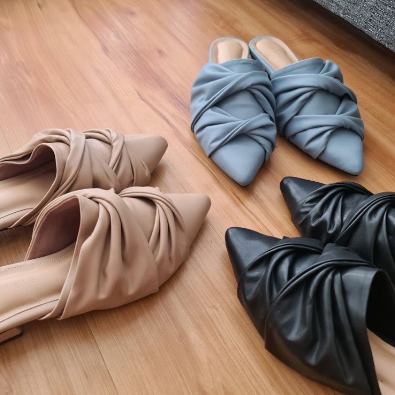 Bloomberg ALFA - Sepatu Mules Heels Wanita Big Size Jumbo 41-45 - Heels 3cm