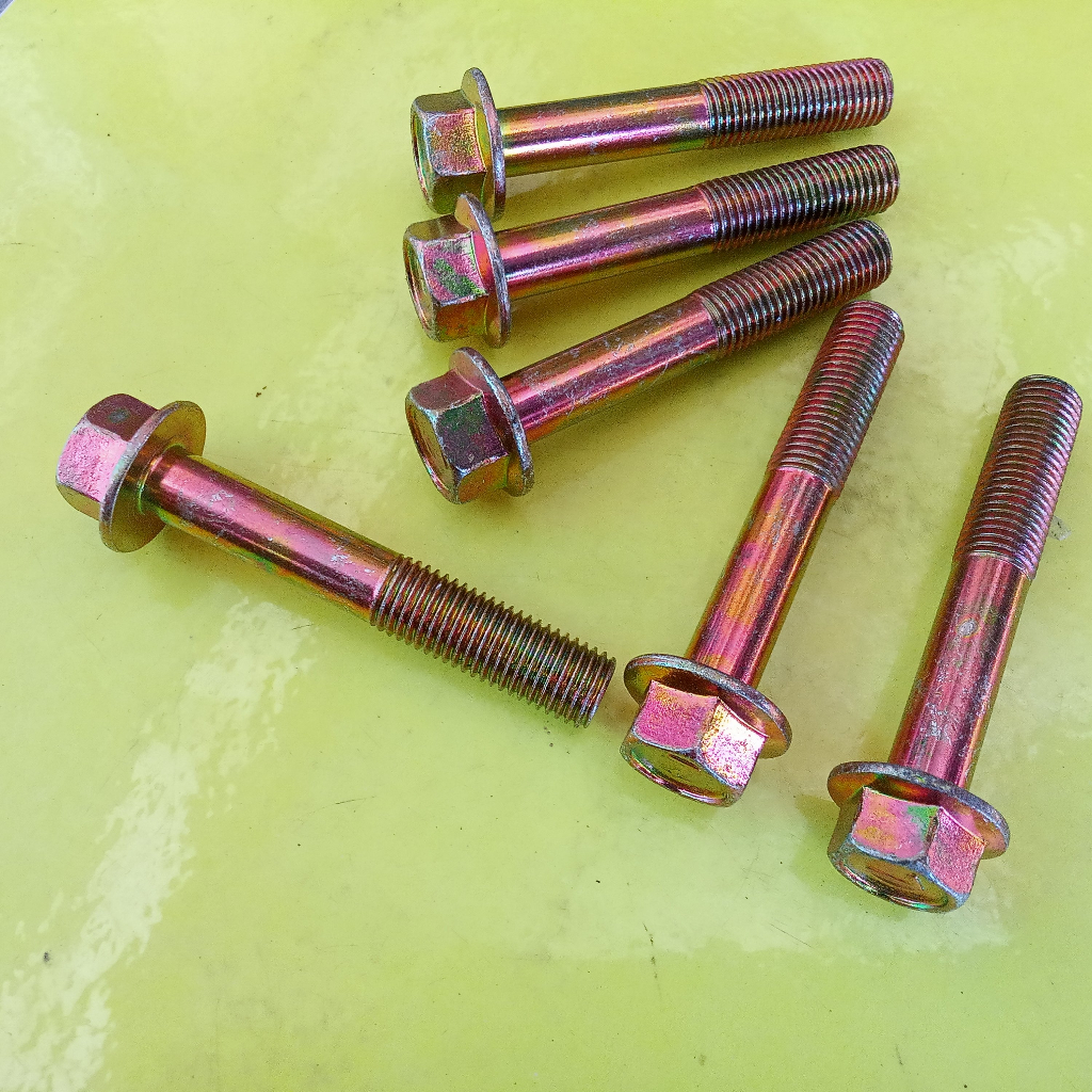 FLANGE BOLT M10 X 65 / BAUT TOPI M10 X 65 KUNING / BAUT TOPI KUNING M10X65 / FLANGE BOLT M10X65 KUNI