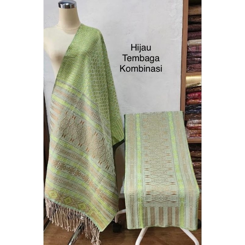 Songket Medan Tumtuman Sarung Selendang Kombinasi