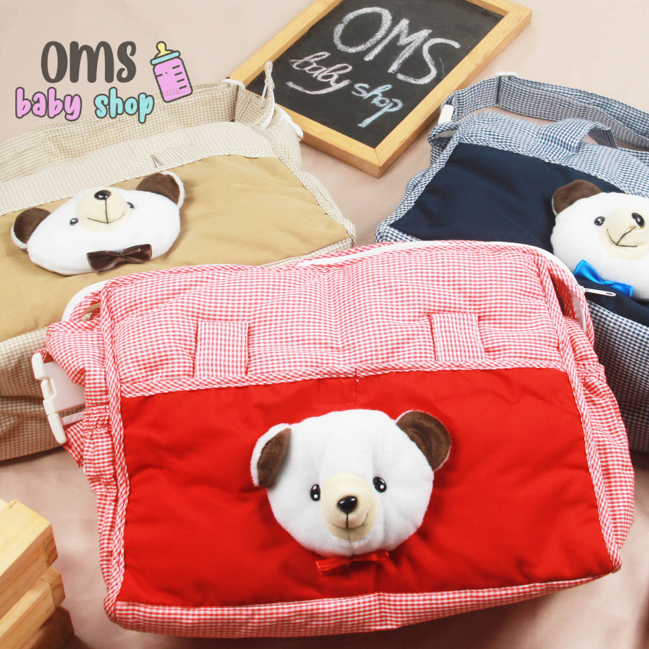 [FREE TAS MIKA] Tas Perlengkapan Bayi / Diaper Bag Motif Boneka Lucu / 30 x 40 cm