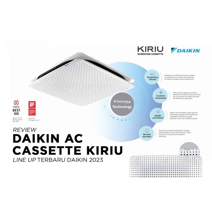 AC CASSETTE / KASET / CASETE DAIKIN KIRIU INVERTER 3 PK