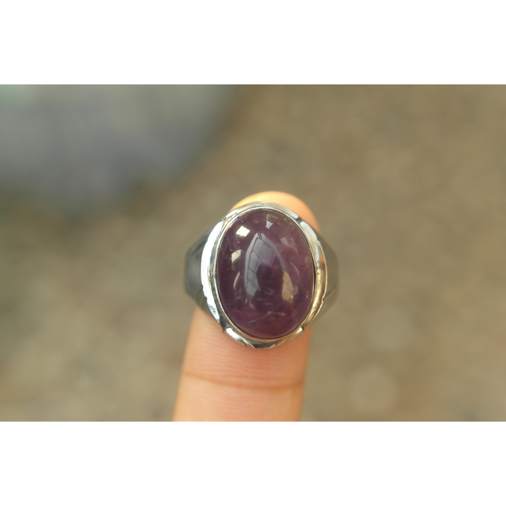 Natural Kecubung Ring Monel 8 Kode M161