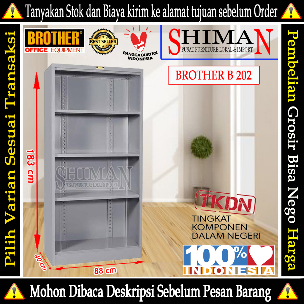 Lemari Cabinet Arsip Besi B 202 BROTHER | Lemari Arsip BROTHER