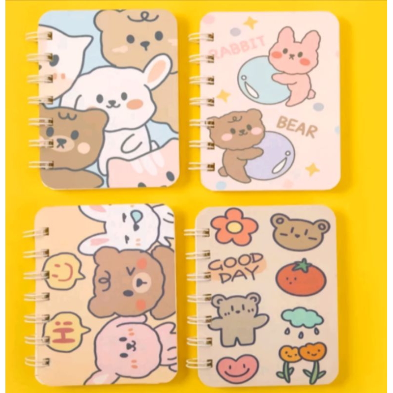 

BUKU JURNAL MOTIF MINI |NOTE BOOK RING MOTIF A7 LUCU KEKINIAN