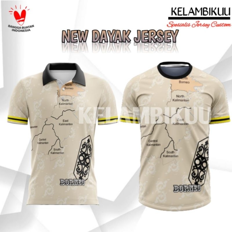 JERSEY DAYAK PRINTING TERBARU/BAJU KAOS MOTIF DAYAK KALIMANTAN MURAH/ JERSEY DAYAK CUSTOM