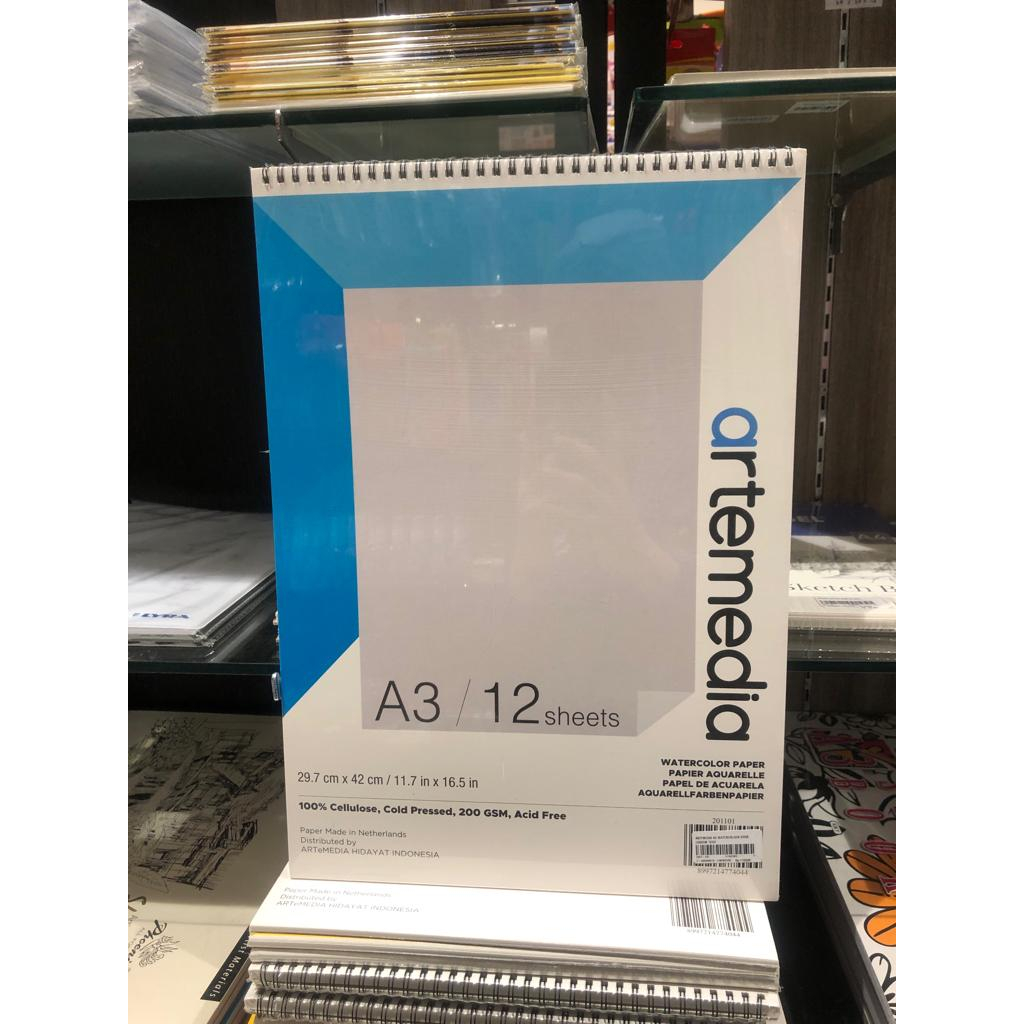 

Gramedia Banjarbaru - Artemedia A3 Watercolour Book 200Gsm 12Sh