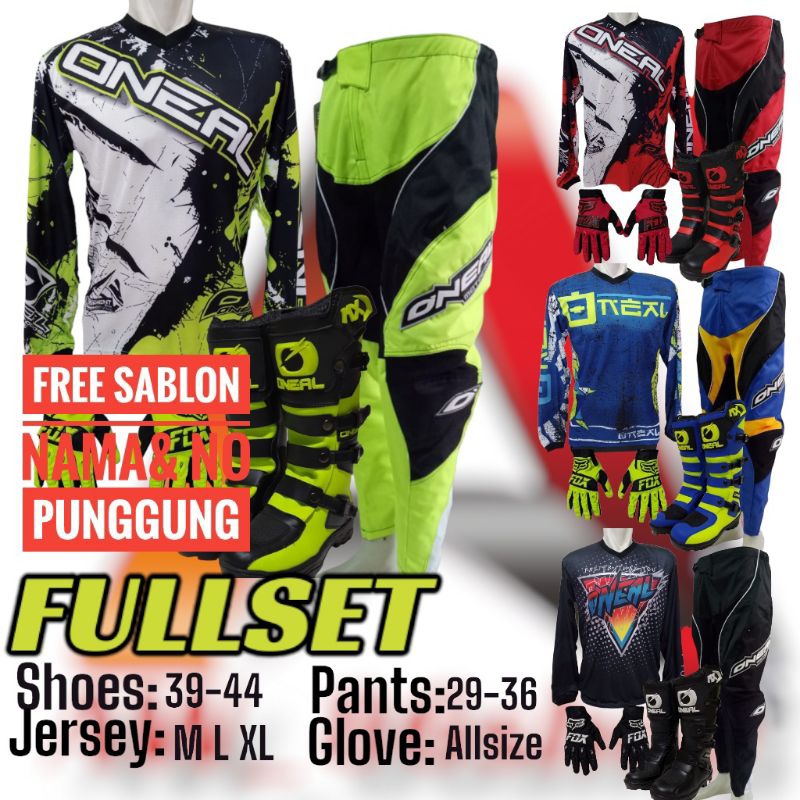 JERSET CROSS JERSEY TRAIL SETELAN BAJU CELANA SEPATU MOTORCROSS TRAIL DEWASA JERSET MOTORCROSS (GRAT