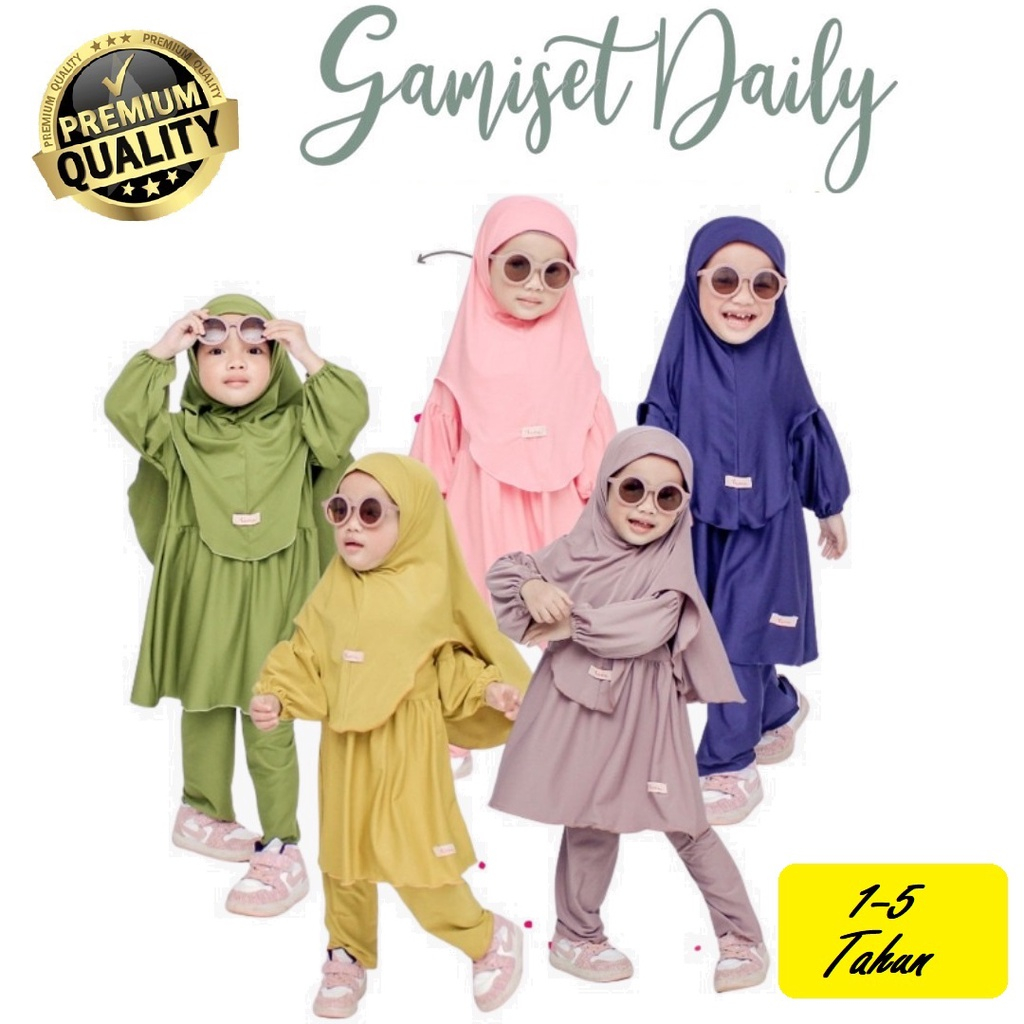 Baju Muslim Anak Perempuan Baju Gamis Anak Perempuan Umur 1 - 6 Tahun