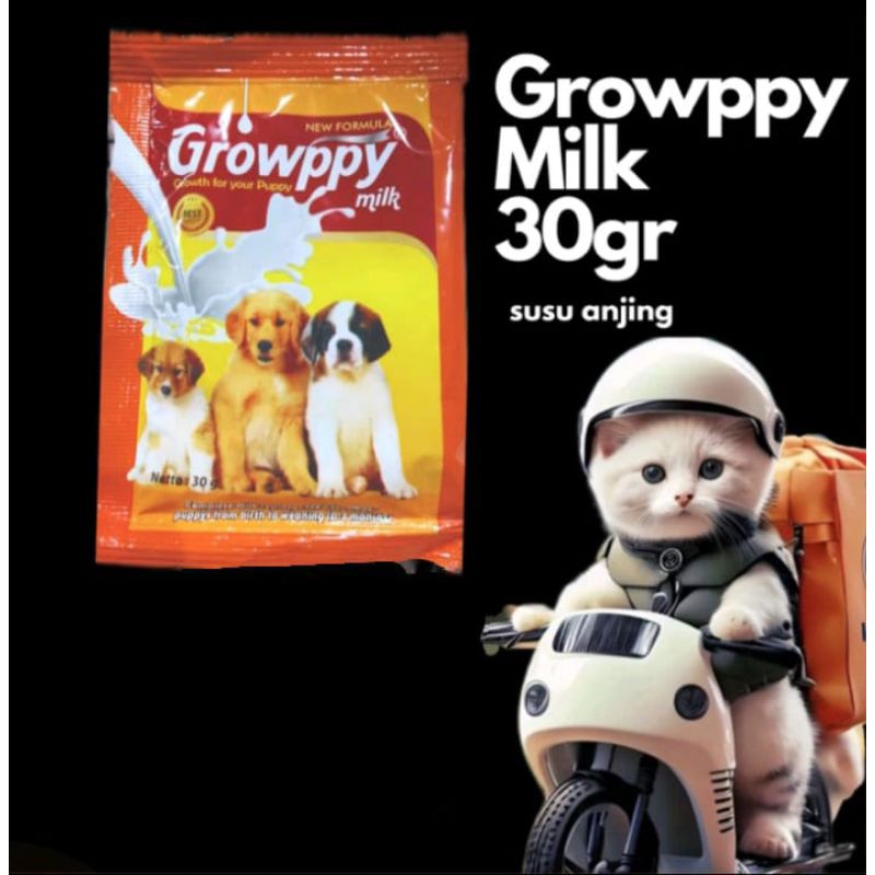 Susu Anjing Growppy 30gr Untuk Anak Anjing / susu anak anjing / susu