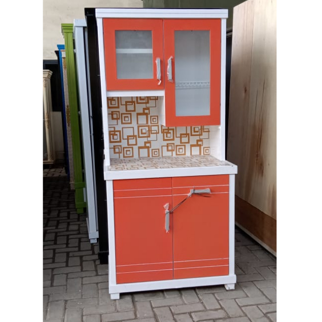 Lemari Sayur Rak Dapur 2 Pintu Body Putih CMS