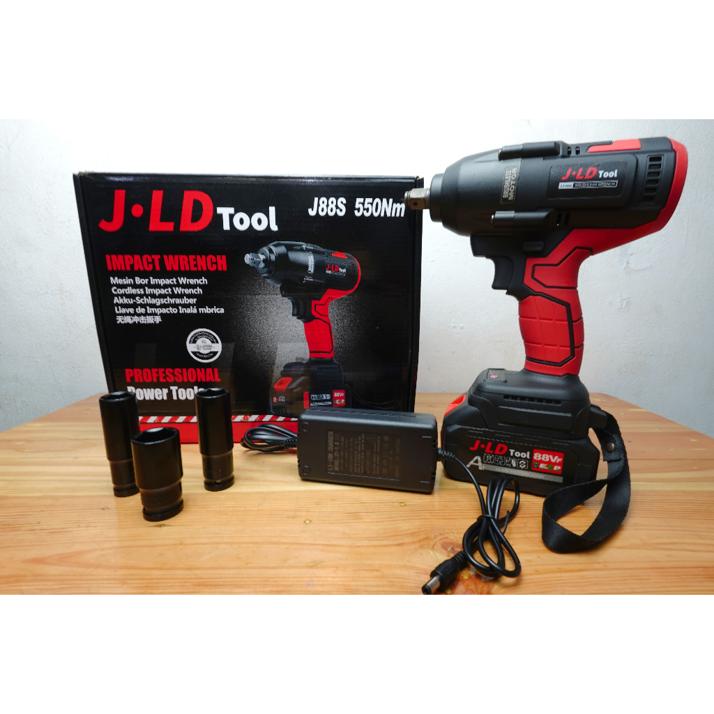 J88F-S Cordless Impact Wrench Brushless Torsi Besar JLD 550Nm 1BATRE