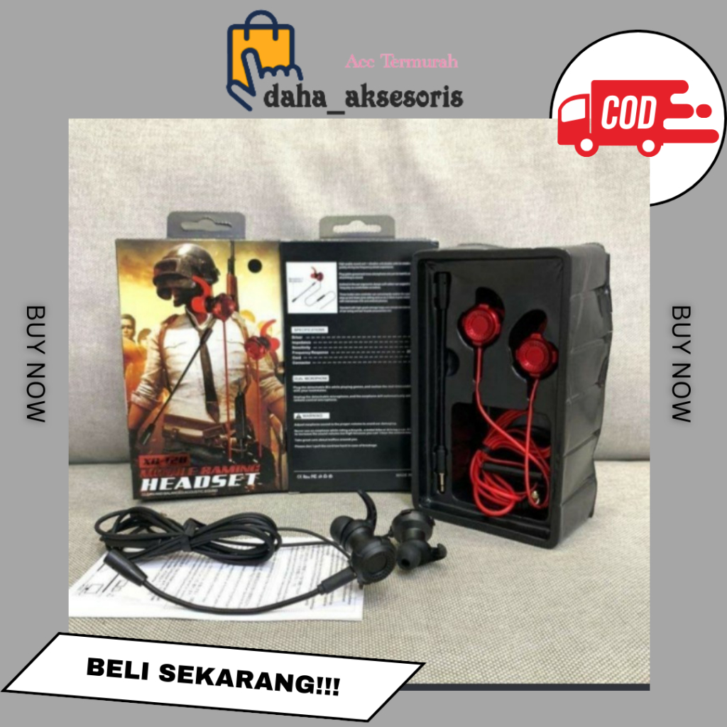 Headset Gaming Mobile XG120 XG121 Earphone Gaming With Mic