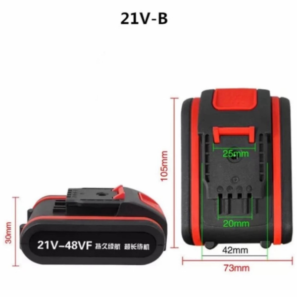 Baterai bor cordless 68Vf 88Vf 36Vf 42Vf oks bonkyo habo uchiha hyuga - type A - 5 cell 42Vf Berkual