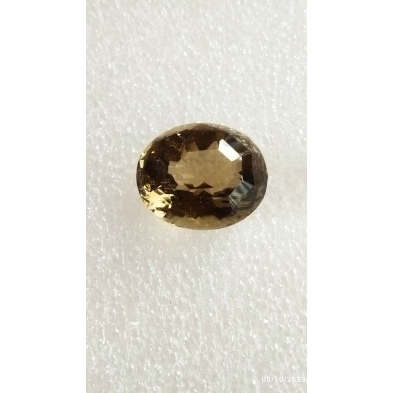 natural yelowis citrine quartz/kecubung teh batu permata asli garansi original