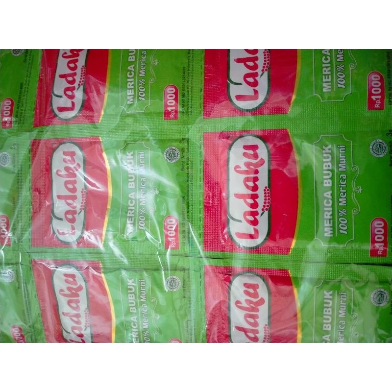 

LADAKU MERICA BUBUK 100% MERICA MURNI 1 RENCENG ISI 12 PCS