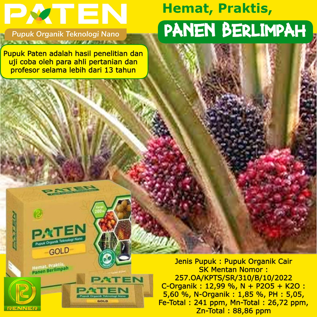 Pupuk Paten - Paten Gold - Pupuk Organik Cair - Pupuk Sawit Dan Tanaman Keras Lainnya