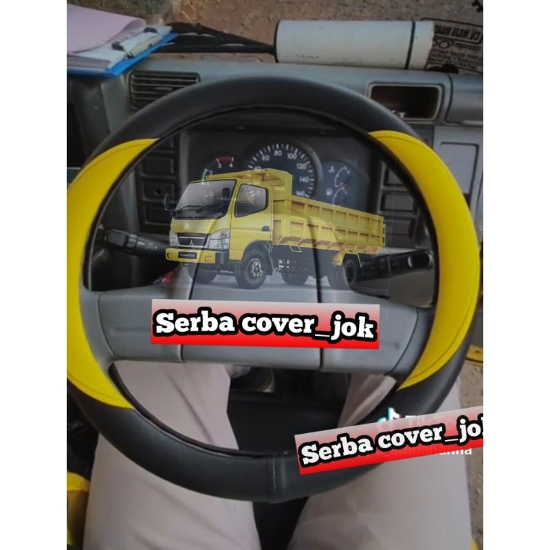 cover setir mobil truk Mitsubishi canter sarung setir kemudi mobli truk canter berkualitas
