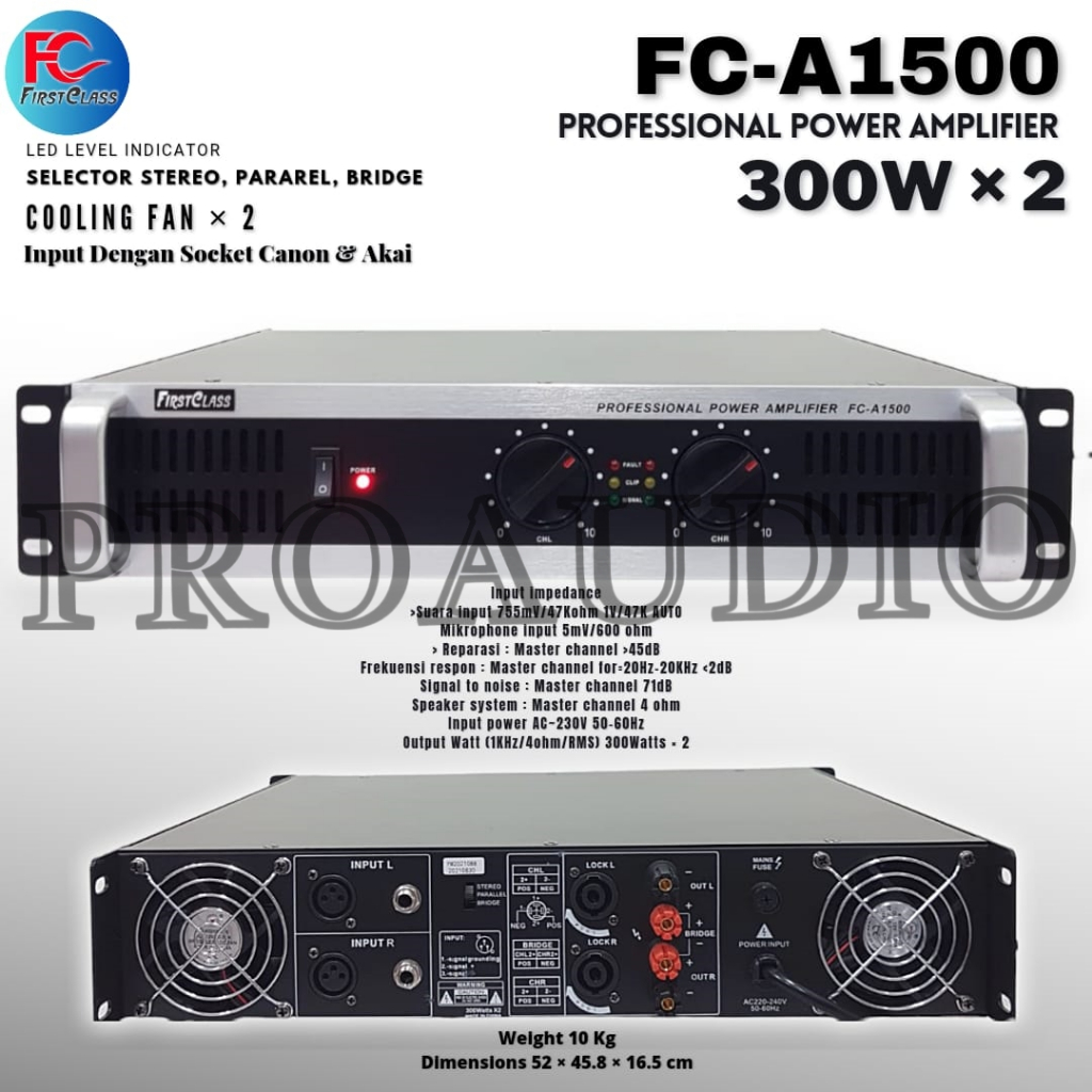 Power Amplifier FirstClass FC A1500 FC A 1500 FC-A1500 First Class Ori