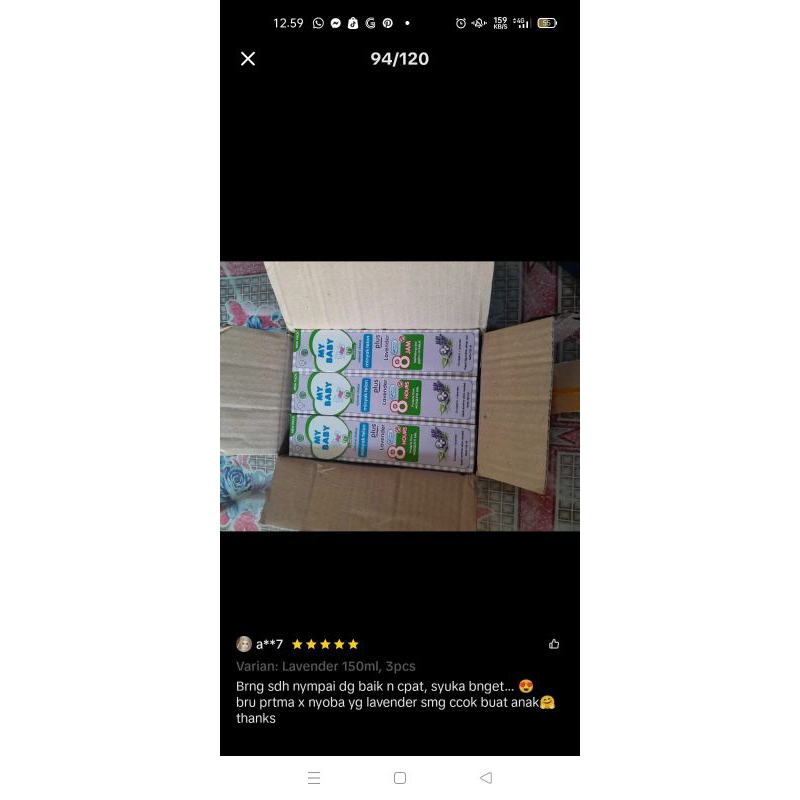 

Karton box uk.18x13x5 cm cocok untuk packing 3 pcs minyak telon