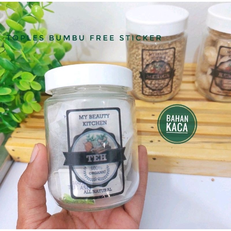 Toples Bumbu Kaca Toples UK 300Ml Toples Kaca Aesthetic