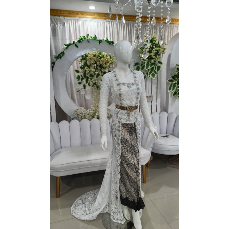 gaun pengantin akad putih murah mewah