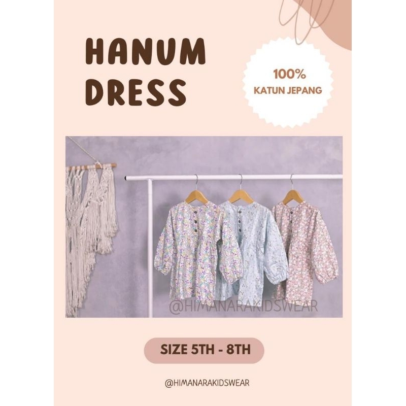 dress  anak perempuan - Hanum Dress- baju anak perempuan katun jepang
