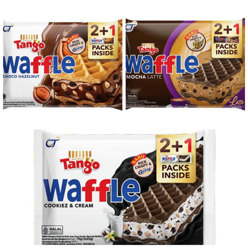 

Tango Wafer Waffle Cookiez & Cream / Mocha Latte / Choco Hazelnut 3 x 25 g