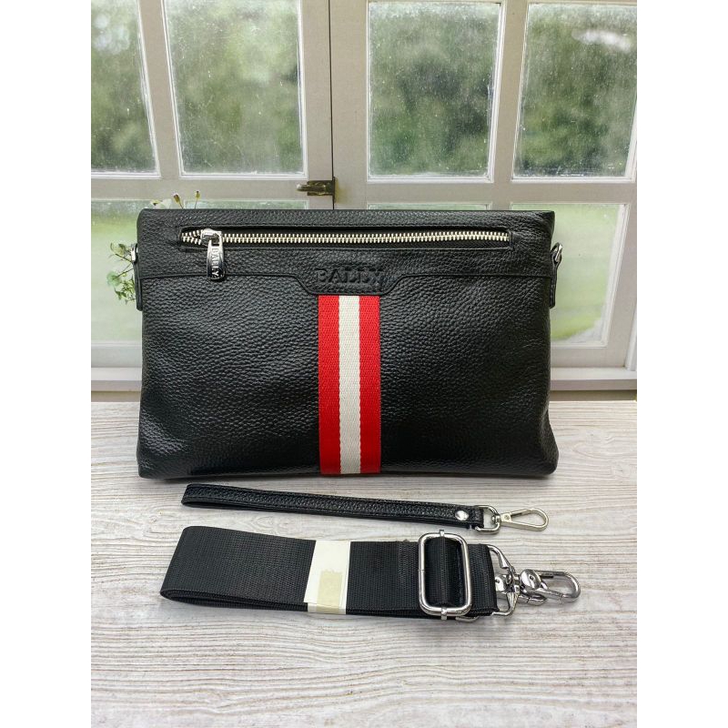 Tas clutch pria bally kulit asli bs jd tas slempang