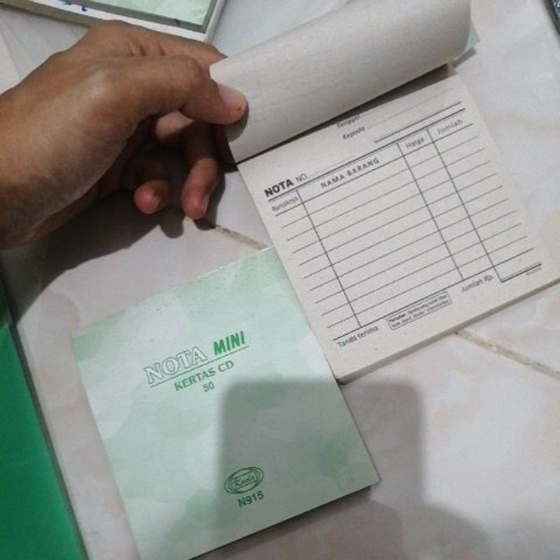 

nota mini 1ply isi 50 lembar