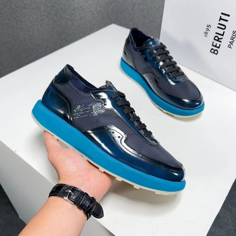 sepatu berluti sneaker cowok import mewah men shoes runner p1shoes