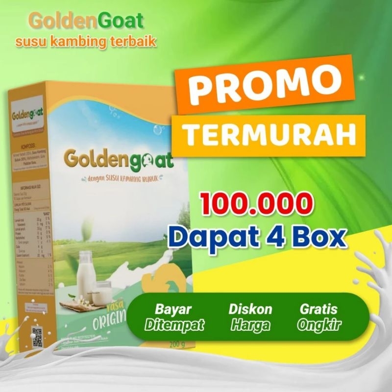 

PAKET 4 BOX | SUSU KAMBING ETAWA GOLDEN GOAT | BANTU ATASI SESAK NAFAS