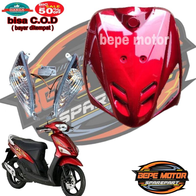 MURAH TAMENG DAN LAMPU SEN DEPAN YAMAHA MIO SPORTY MIO LAMA WARNA MERAH MARUN / TAMENG 1SET MIO SPOR
