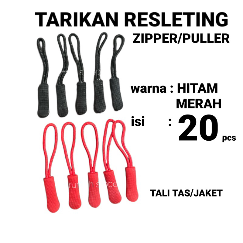 Tarikan resleting / zipper puller /puller rope (20pcs)