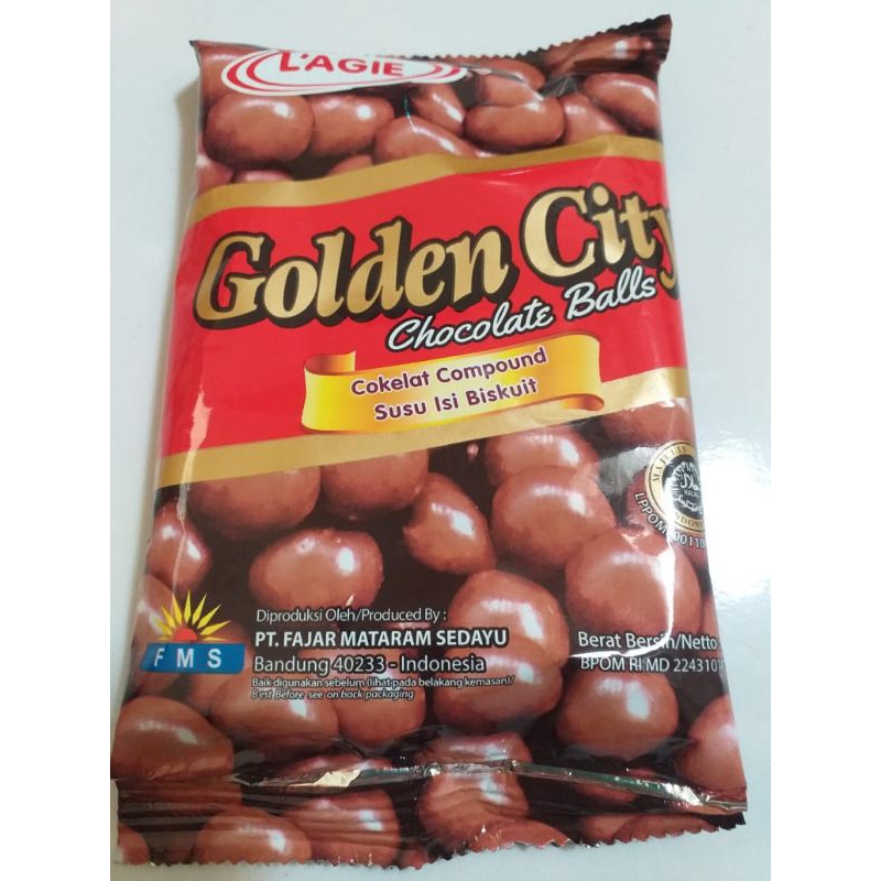 

Golden City Cokelat Campound susu Isi Biskuit 75gr