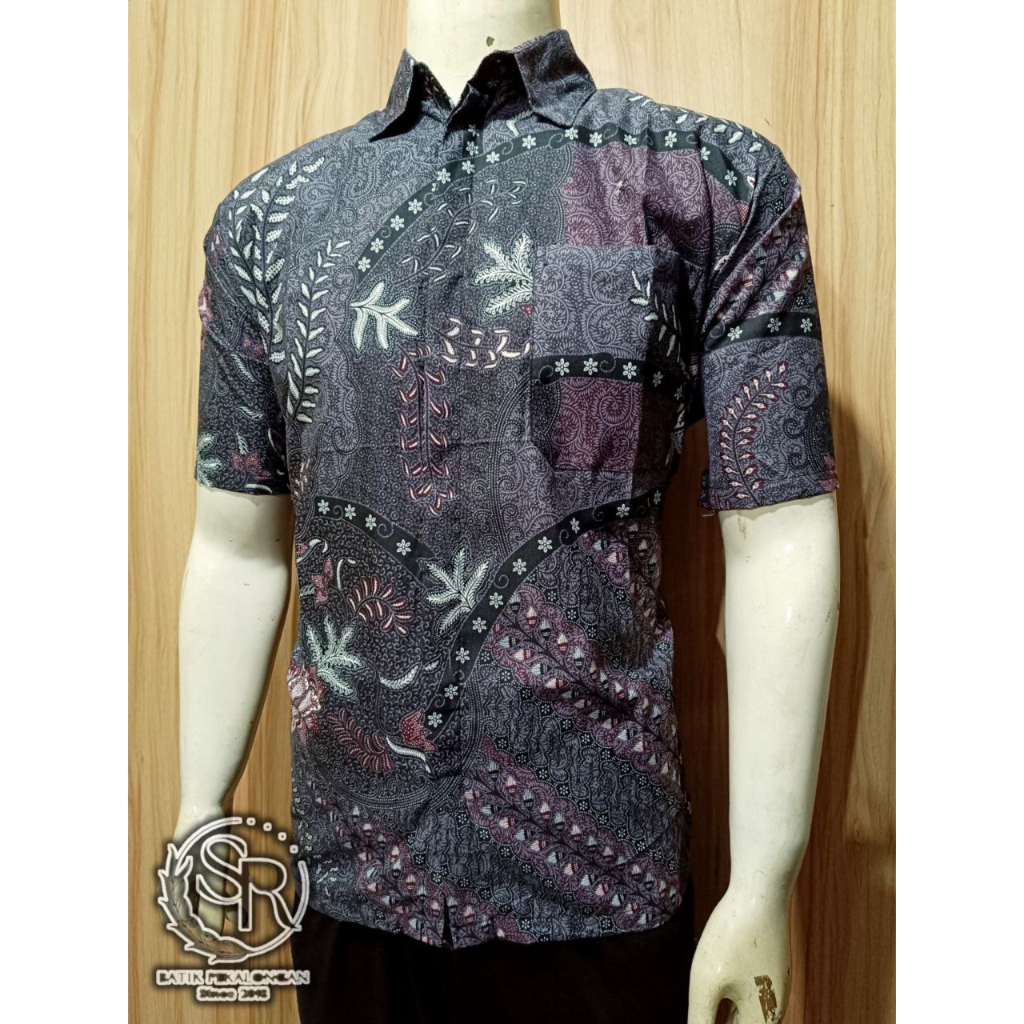COD Hem Batik Pria Lengan Pendek - Baju Batik Pria - Hem Batik Pria Batik