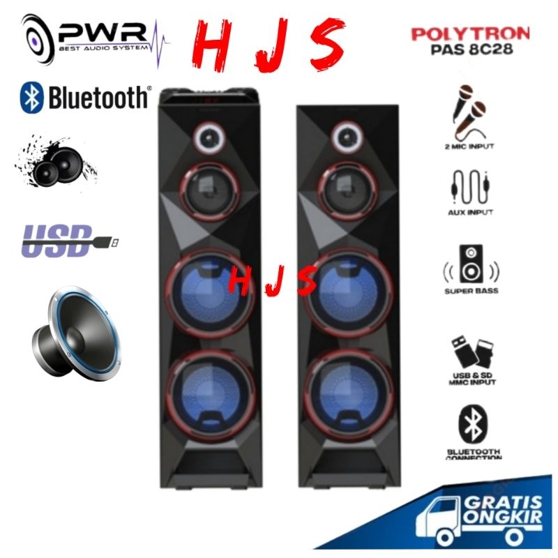 POLYTRON ACTIVE SPEAKER PAS 8C28/ PAS8C28 BLUETOOTH
