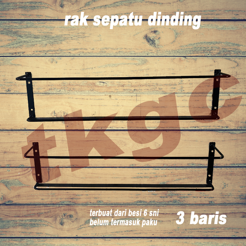 Rak Besi Sepatu Sandal Tempel Dinding Rak Gantungan Tempat Sepatu Dinding