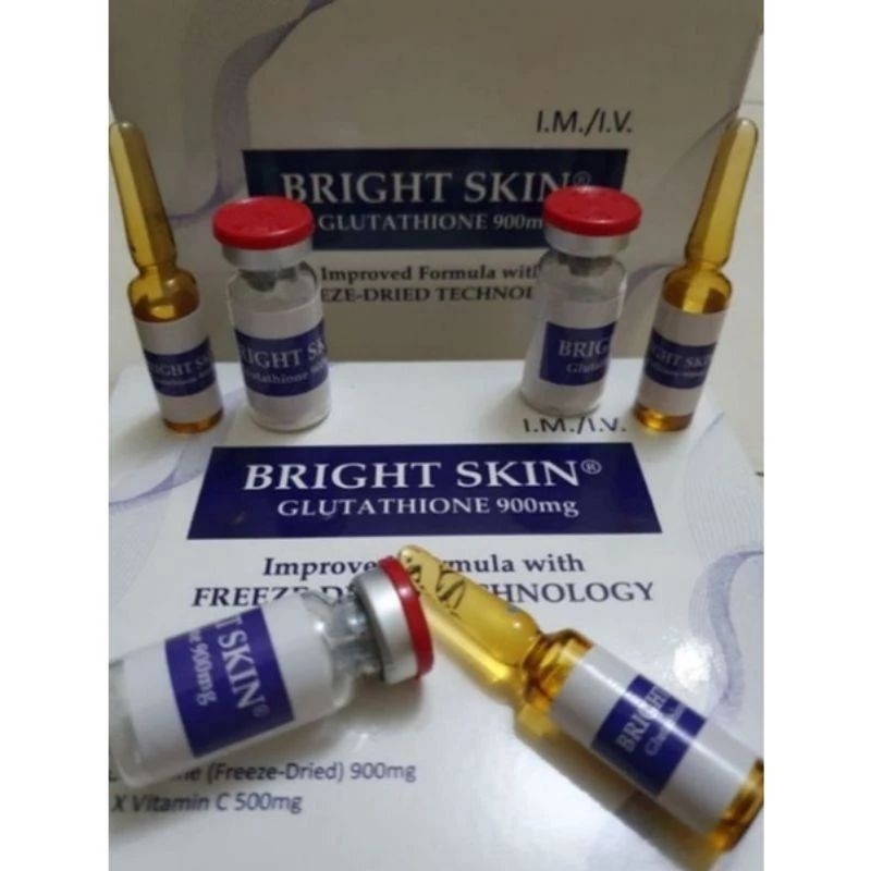 Bright Skin Glutathione 900mg Original / body whitening / suntik putih