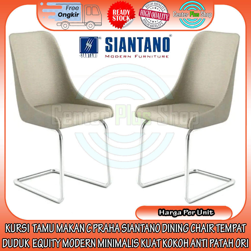 [INSTAN] KURSI MAKAN DC PRAHA SIANTANO BANGKU DINING CHAIR PIPA BESI JOK SANDARAN OSCAR CHROME CROME